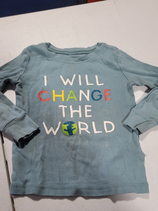 Old Navy Other - Old Navy Light Blue Kids' Long-Sleeve Tee with Colorful Text